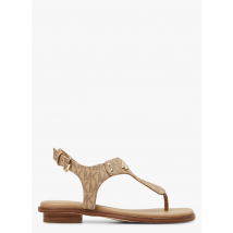 Michael Kors - Platte sandalen met logo - 7 Maat - Bruin