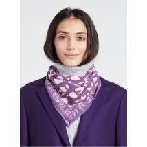 Apaches Collections - Katoenen foulard met print - Een Maat - Paars