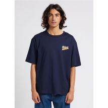 Gant - Camiseta de algodón estampada con cuello redondo - Talla L - Azul