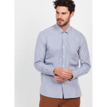 Atelier Prive - Camisa slim fit de algodón a rayas con cuello clásico - Talla 39/40 - Azul