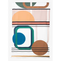 Harmony Haomy - Katoenen badhanddoek met geometrische print - 90x170 cm Maat - Multikleurig