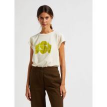Soeur - T-shirt met ronde hals en print biokatoenblend - 34 Maat - Beige
