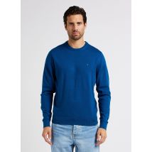 Tommy Hilfiger - Trui met ronde hals katoenblend - XL Maat - Blauw