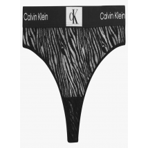 Calvin Klein Underwear - Kanten string met logo - L Maat - Zwart