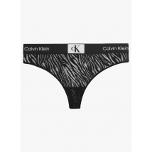 Calvin Klein Underwear - Kanten string met logo - XS Maat - Zwart
