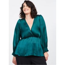 Alme - Blouse met v-hals - 52-54 Maat - Groen