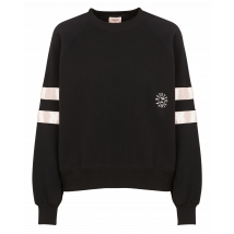 Repetto - Sweater met ritsje aan de kraag katoenblend - M Maat - Zwart