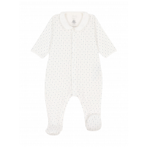 Petit Bateau - Slaappakje van biokatoen met sterren - 12M Maat - Wit