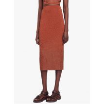 Sandro - Lange - rechte rok met stras - 38 Maat - Bruin