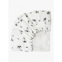 Rose In April - Drap house imprimé en coton - Taille 60x120 cm - Blanc