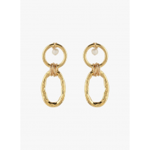 Gisel B - Kweekparels - messing - 925-zilver - verguld met 3 micron 24k bladgoud - Een Maat - Goudkleurige