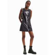 Desigual - Robe courte ajustée à encolure ronde - Taille S - Noir