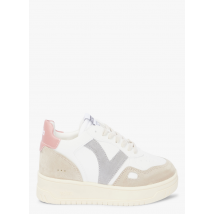 Victoria - Leren sneakers met print met logo - 39 Maat - Roze