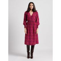 Soi Paris - Lange - zijden jurk met v-hals - 40 Maat - Roze