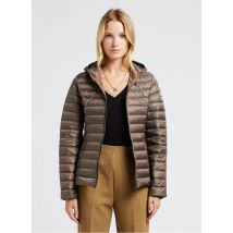 Jott - Gewatteerd donsjack met ronde hals - XS Maat - Bruin