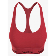 Calvin Klein Underwear - Sujetador deportivo de mezcla de algodón con espalda nadadora - Talla 3XL - Rojo