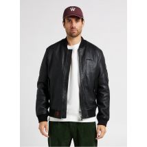 Bombers Original - Leren jasje met ronde hals - L Maat - Zwart