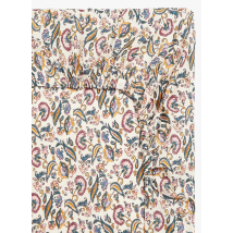 Louise Misha - Sábana bajera de algodón orgánico con estampado de flores - Talla 70x140 cm - Beige