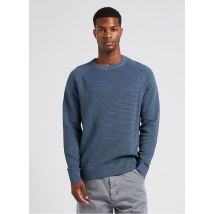 Marc O'polo - Rechte jurk van biokatoen met ronde hals - M Maat - Blauw