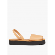 Minorquines - Sandalias planas de piel - Talla 41 - Marrón