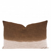 Bed And Philosophy - Katoenen kussen met tie-dyeprint - 40x60 cm Maat - Bruin