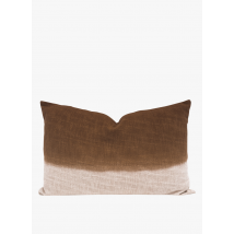 Bed And Philosophy - Coussin tie and dye en coton - Taille 40x60 cm - Marron