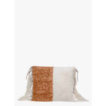 Bed And Philosophy - Coussin bicolore en laine mélangée - Taille 40x60 cm - Marron