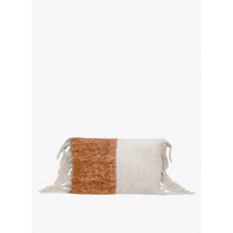 Bed And Philosophy - Coussin bicolore en laine mélangée - Taille 40x60 cm - Marron