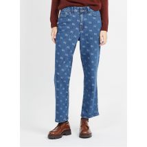 Object - Jean cropped en coton imprimé - Taille M - Bleu