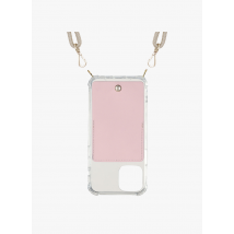 Louvini Paris - Leren iphone-hoesje met extra vakje - iPhone 14 Pro Maat - Roze