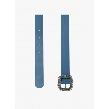 Tara Jarmon - Vaarsleren ceintuur - 80 Maat - Blauw