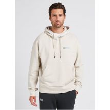 Calvin Klein - Katoenen sweater met capuchon en zeefdruk - L Maat - Beige