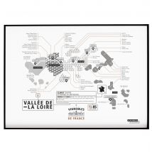 La Majorette A Moustache - Affiche d'art carte des vins - Taille Unique - Blanc