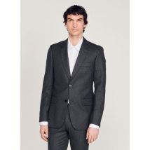 Sandro - Veste de costume col tailleur en laine - Taille 46 - Gris