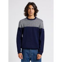Armor Lux - Pull col rond jacquard en laine mélangée - Taille XL - Bleu