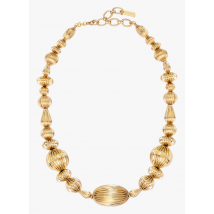 Satellite Paris - Dekorative halskette mit godronierten perlen - Einheitsgröße - Golden