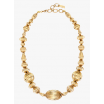 Satellite Paris - Dekorative halskette mit godronierten perlen - Einheitsgröße - Golden