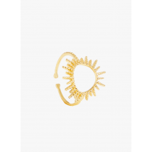 Feeka - Messing ring met zon - Een Maat - Goudkleurige