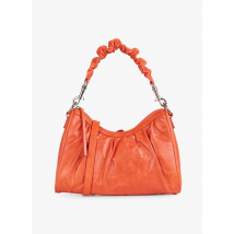 Lancaster Paris - Langwerpige - leren handtas met versleten effect - Een Maat - Oranje