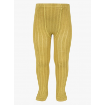 Condor - Panty met ribbeltextuur katoenblend - 10ans Maat - Geel