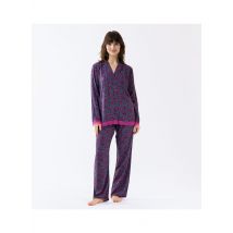 Le Chat - Pyjama en viscose imprimée et finitions dentelle - Taille 44 - Multicolore