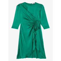 Sandro - Getailleerde jurk met wikkeleffect - 34 Maat - Groen