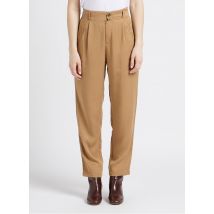 One Step - Gerade fließend geschnittene hose mit hohem bund - Größe 40 - Braun