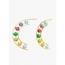 Lavani Jewels - Créoles avec pierres naturelles - Taille Unique - Multicolore