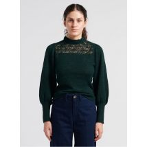 I Code - Gebreide ajourtrui met kraagje - S Maat - Groen