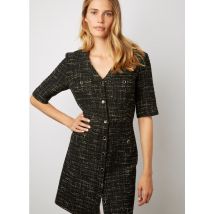 Gerard Darel - Korte jurk van tweedstof met v-hals - 42 Maat - Zwart
