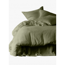 Harmony Haomy - Funda de almohada de algodón - Talla 50x70 cm - Caqui