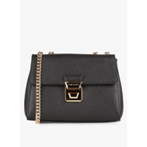 Lancaster Paris - Leren handtas met lange schouderriem en klep - Een Maat - Zwart