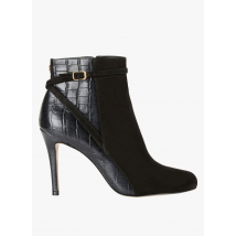 Cosmoparis - Stiefeletten aus leder-materialmix mit absatz - Größe 36 - Schwarz