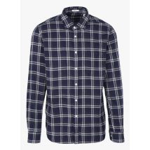 Hartford - Chemise col classique à carreaux en coton - Taille XL - Bleu